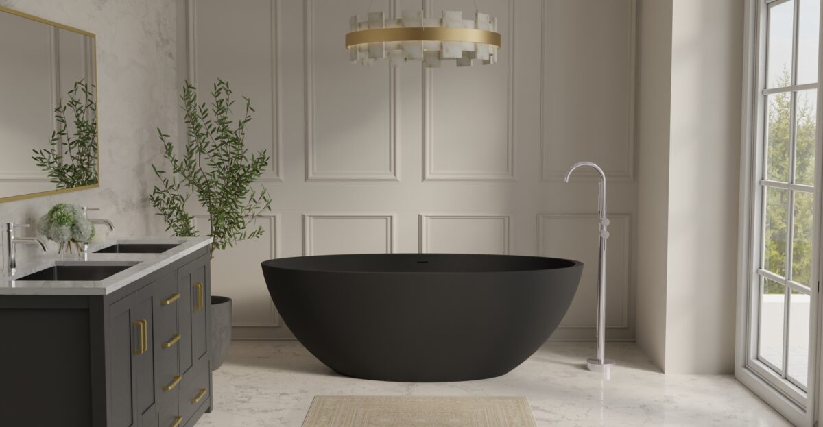 Freestanding Bathtub BW-04-XL-BLK