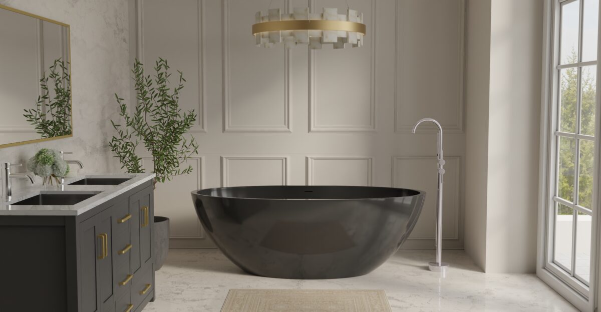 Freestanding Bathtub BW-04-XL-BLK