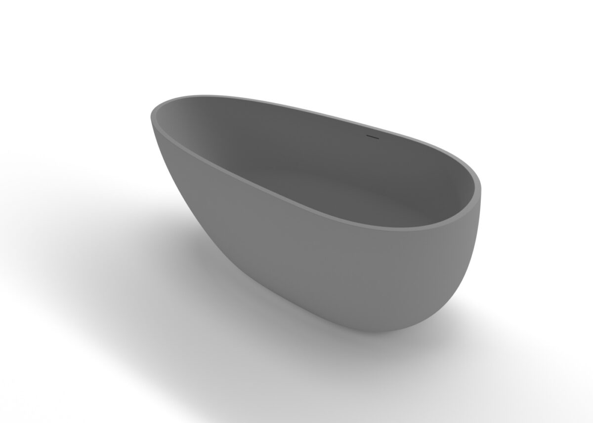 Freestanding Bathtub Bathtub-01-XL-Grey Side View