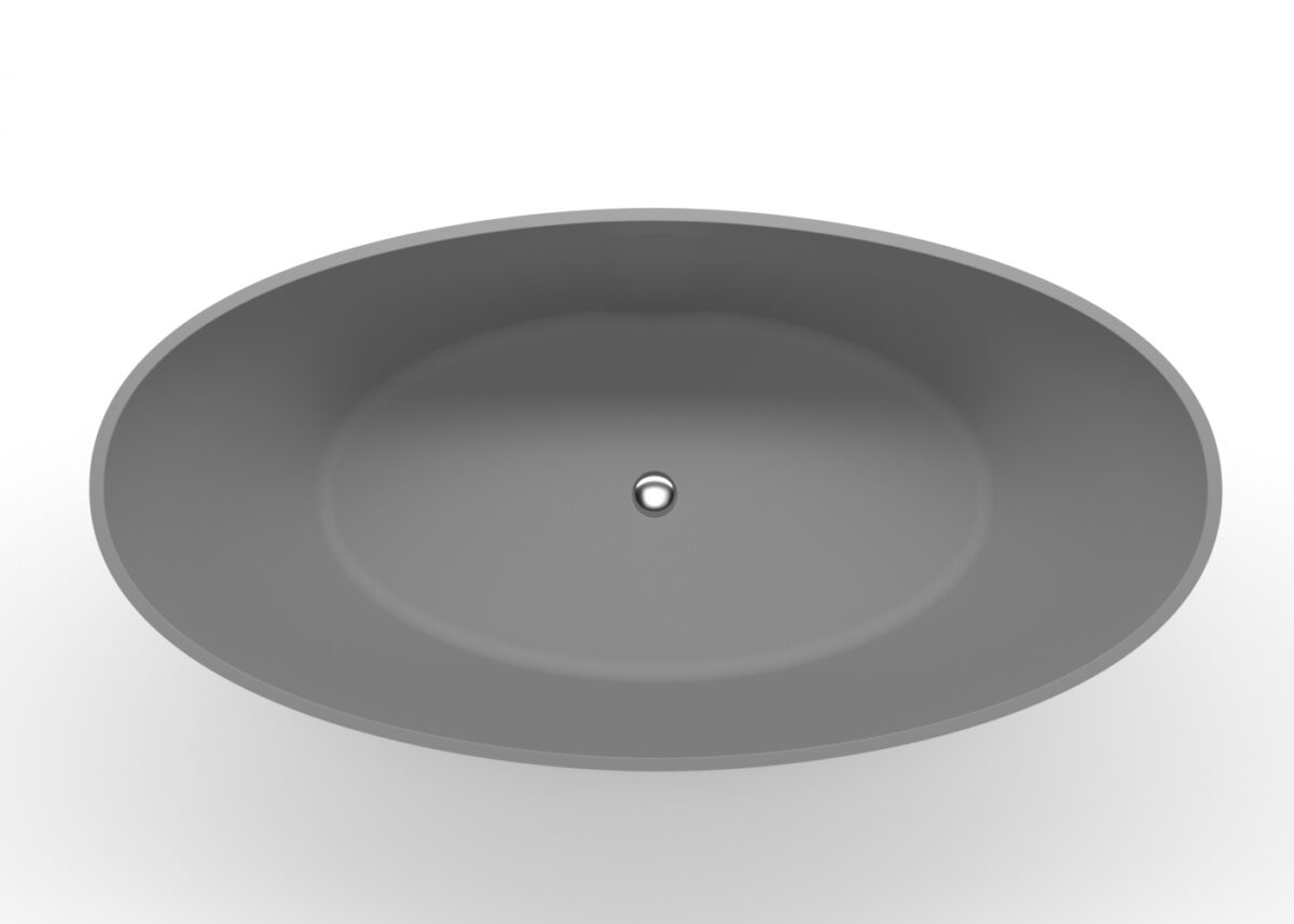 Freestanding Bathtub Bathtub-03-L-Grey Top View