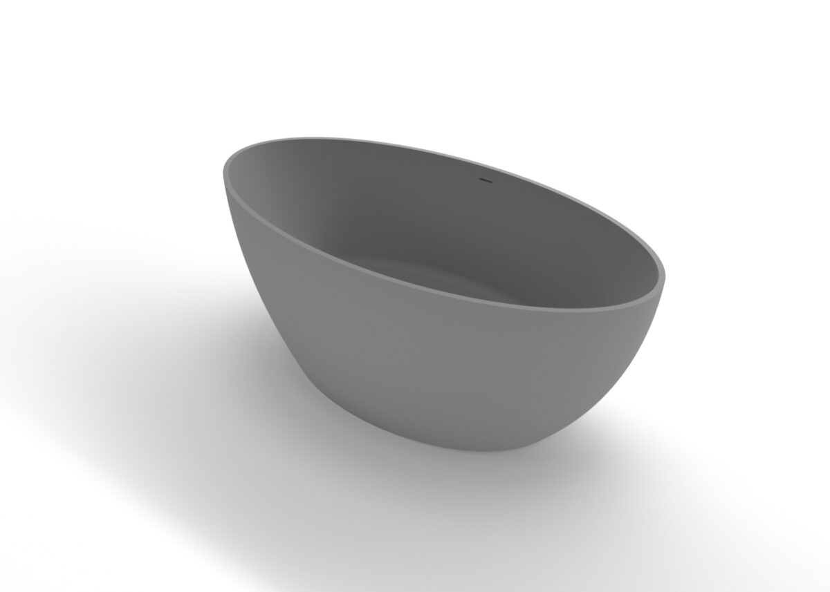 Freestanding Bathtub Bathtub-05-XL-Grey Side View