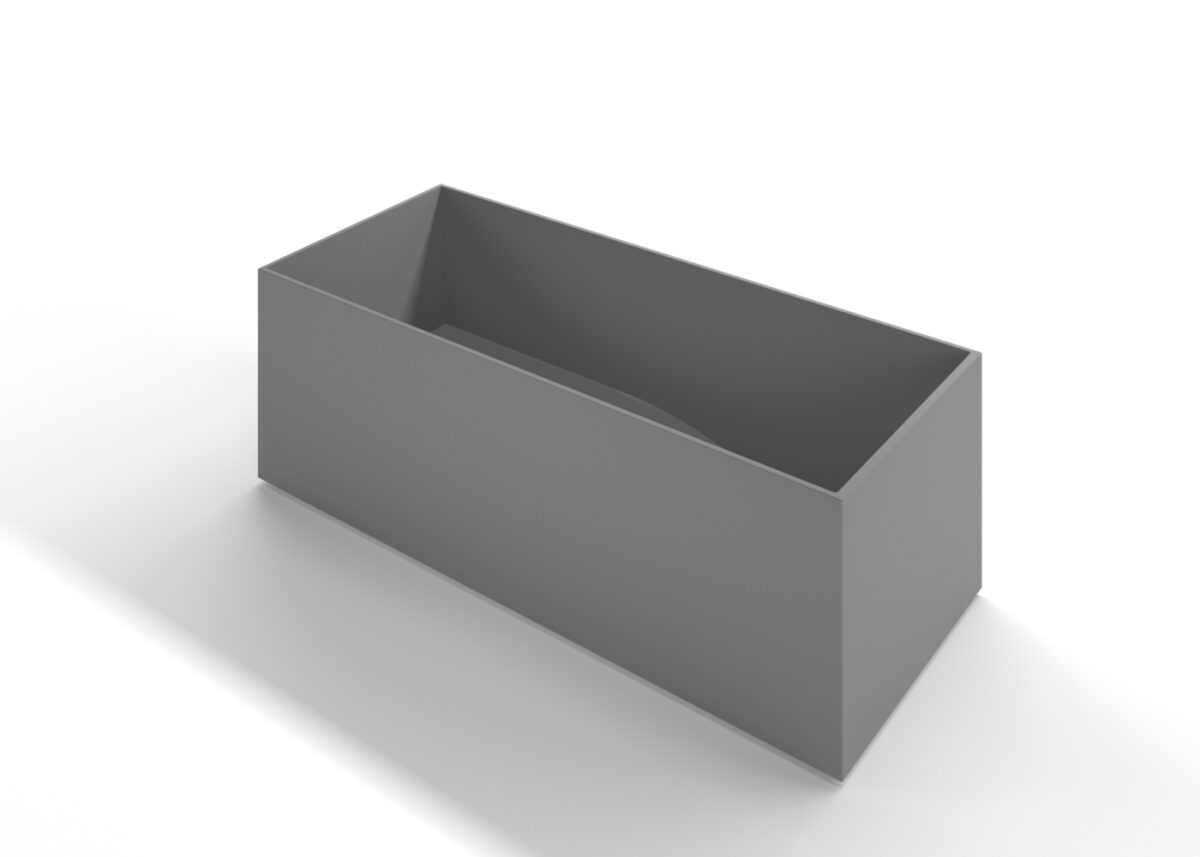 Freestanding Bathtub Bathtub-06-XL-Grey Side View