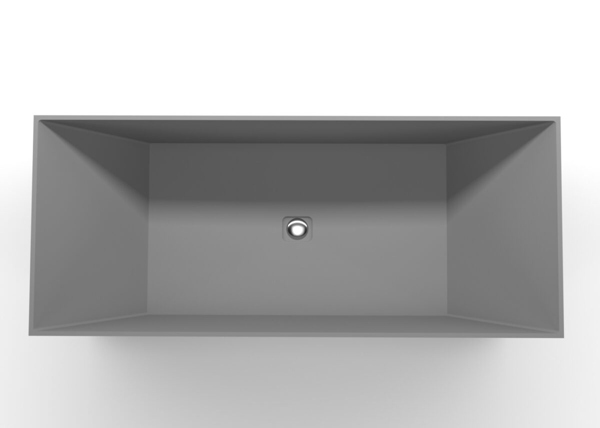 Freestanding Bathtub Bathtub-07-Grey Top View