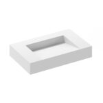 Solid Surface Wall Mounted Bathroom Sink - Model WT-04-D | Badeloft USA